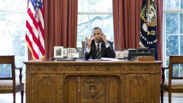 Обама в Белия дом. Снимка: Reuters