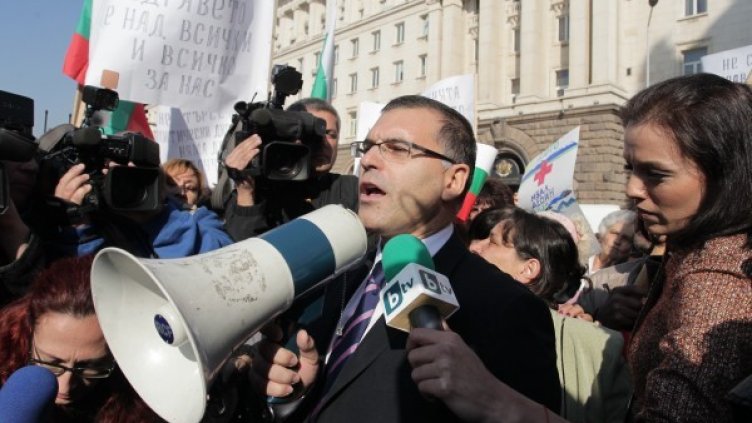 Дянков слезе при протестиращите преди седмица. Снимка: архив БТА