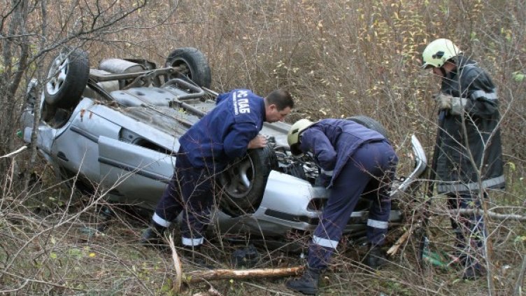 Мястото на тежката катастрофа. Снимка: БТА
