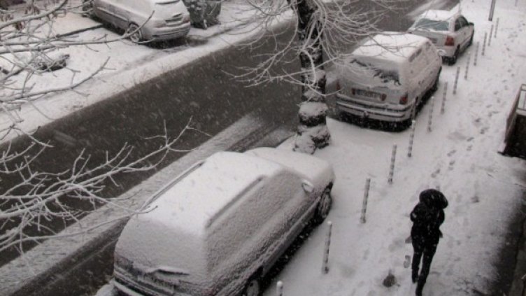 София побеля от първия сняг 