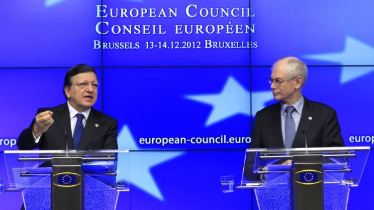 Жозе Барозу и Херман ван Ромпой. Снимка: Reuters