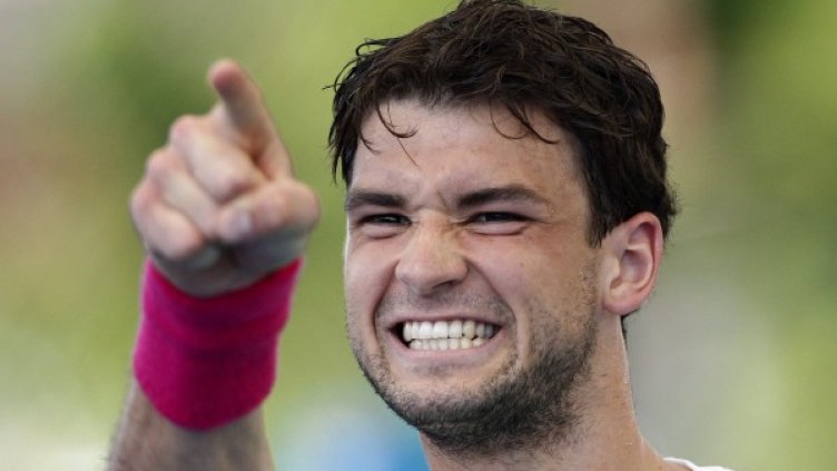 Григор димитров се радва след победата си. Снимка: Reuters