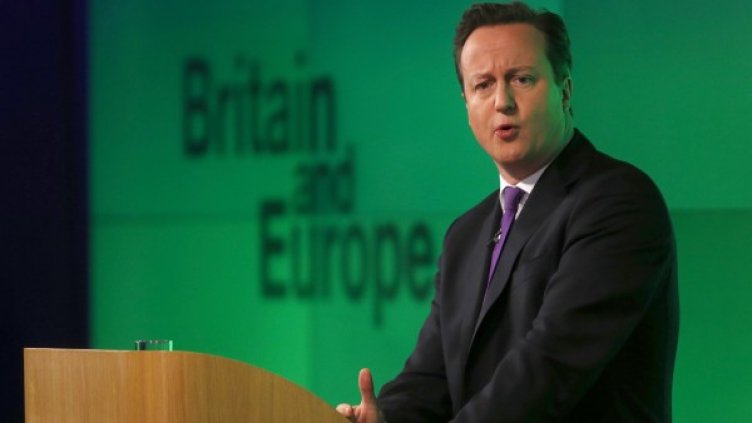 Камерън произнася речта си. Снимка: Reuters