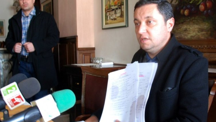 Яне Янев даде пресконференция в Благоевград. Снимка: БТА