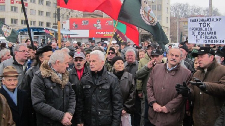 Сидеров на митинг в Плевен. Снимка: БТА
