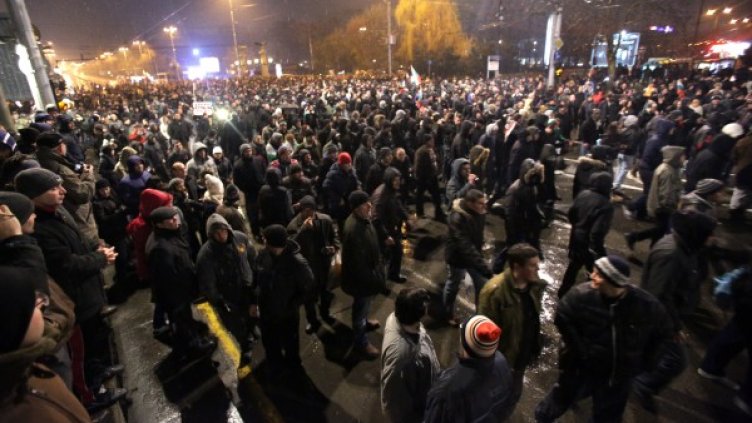 Протестът в София на 19 февруари Снимка: БТА