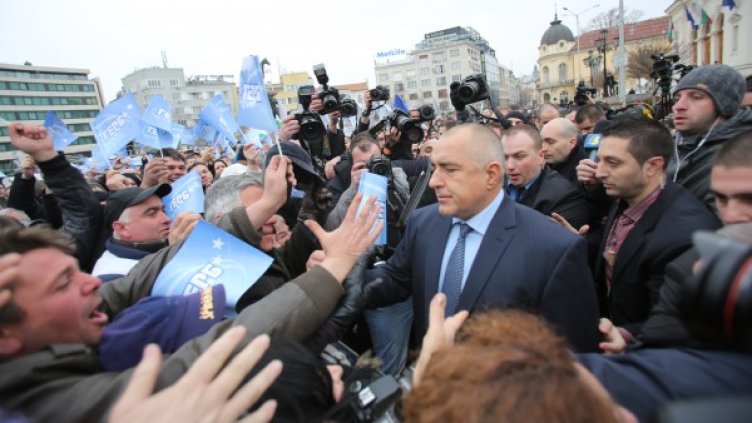 Борисов на протеста. Снимка: БТА