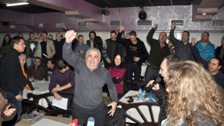 Представители на протестиращите се събраха в Сливен. Снимка: БТА