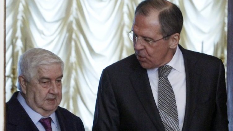 Уалид Муалем и Сергей Лавров. Снимка:  Reuters