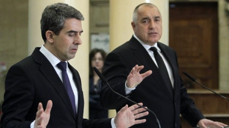 Президентът Росен Плевнелиев и премиерът в оставка Бойко Борисов. Снимка: БТА