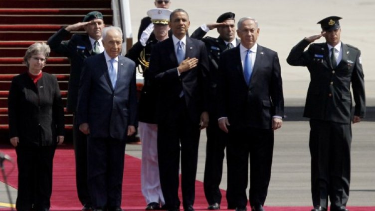 Посрещането на Обама на летището "Бен Гурион" в Тел Авив. Снимка: Reuters