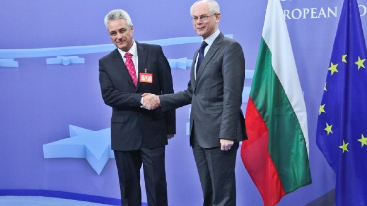 Марин Райков и Херман ван Ромпой. Снимка: БТА