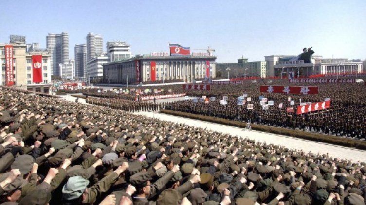 Голям антиамерикански митинг в Пхенян. Снимка: Reuters