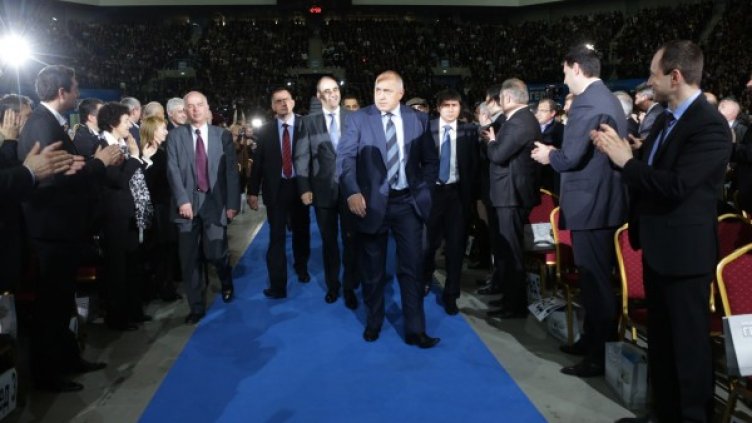 Борисов беше посрещнат с аплодисменти на форума на ГЕРБ. Снимка: БТА