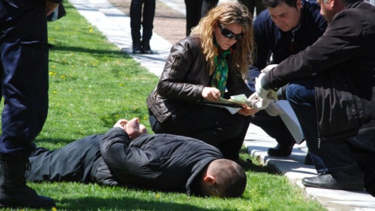 Закопчаният измамник в Хасково Снимка: БТА