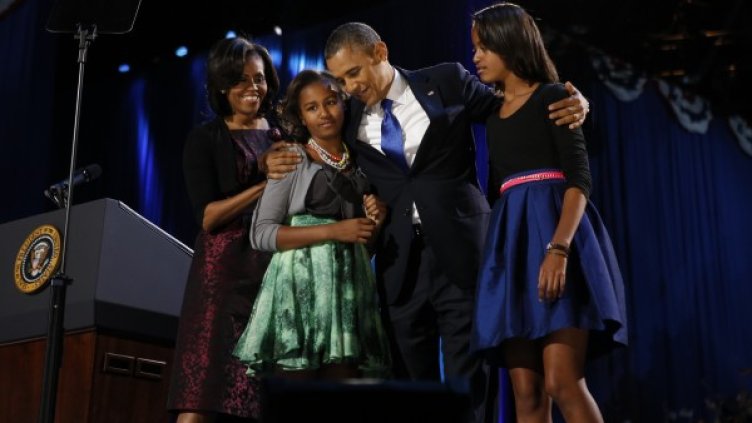 Барак Обама със семейството си. Снимка: архив, Reuters
