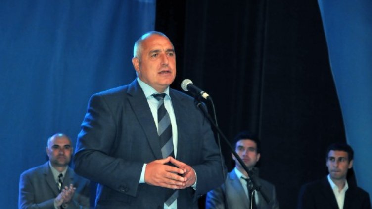 Бойко Борисов закри кампанията на ГЕРБ в Бургас. Снимка: БТА