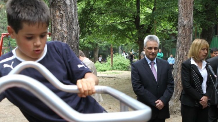 Нова фитнес площадка на открито ще радва столичани. Снимка: БТА