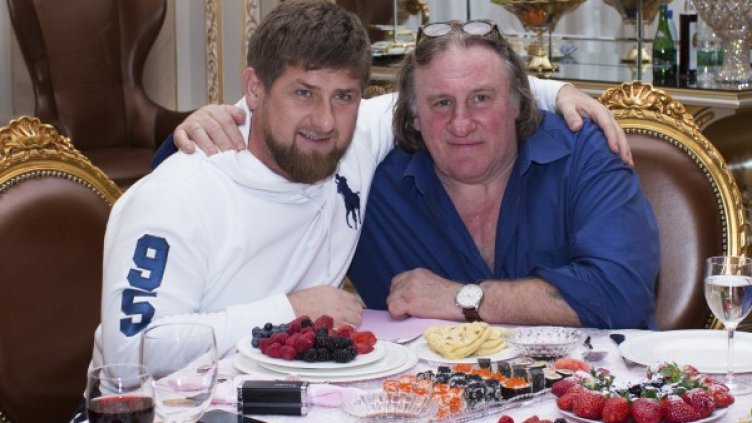 Рамзан Кадиров и Жерар Депардийо. Снимка: Reuters