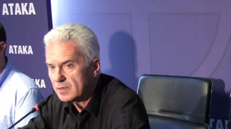 "Ние, "Атака", сме категорично против връщането на ГЕРБ във властта, каза Сидеров. Снимка: БТА