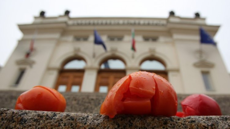 Протестите пред парламента продължават. Снимка: БТА