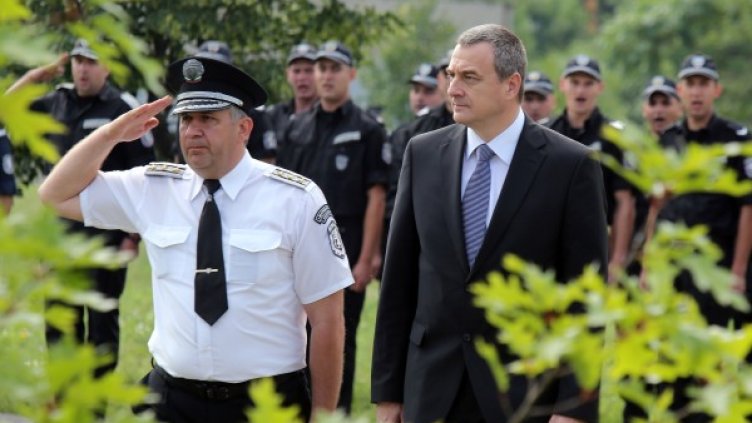 Цветлин Йовчев на церемонията по отбелязването на 134-годишнината от основаването на МВР. Снимка: БТА