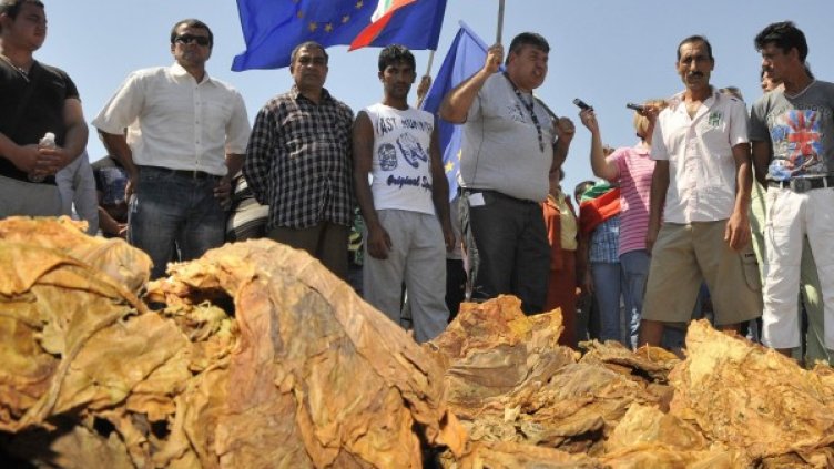 Тютюнопроизводителите протестираха и на 11 юли. Снимка: Булфото, архив