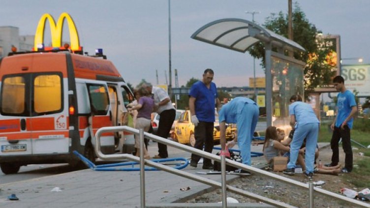 Мястото на тежката катастрофа. Снимка: Булфото