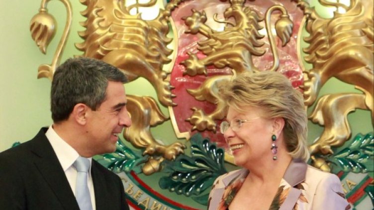 Росен Плавнелиев и Вивиан Рединг. Снимка: БТА