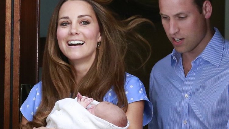 Кейт, Уилям и Джордж Александър Луи. Снимка: Reuters