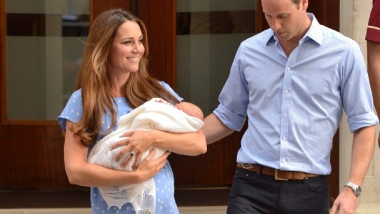 Кейт, Уилям и Джордж Александър Луи. Снимка: Reuters