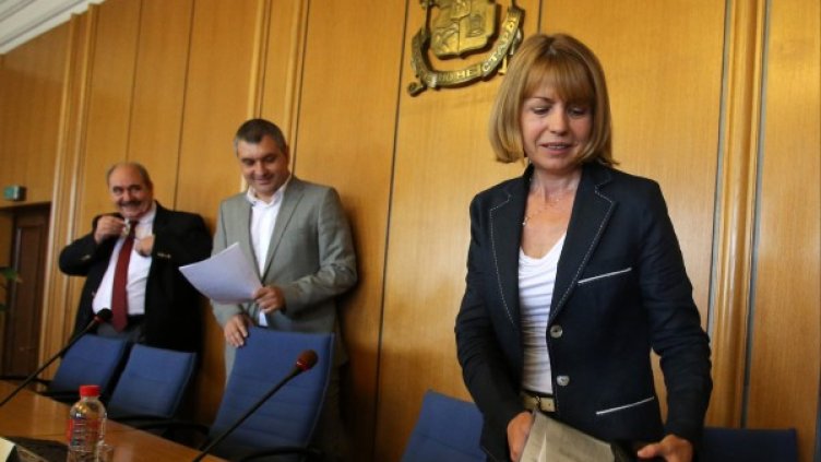 Фандъкова на заседанието, преди да бъде прекъснато. Снимка: БТА