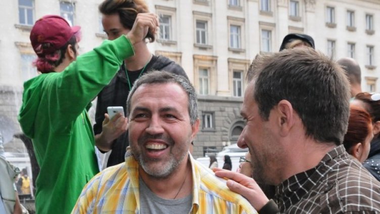 Актьорът не спира да ходи на протестите. Снимка: Булфото