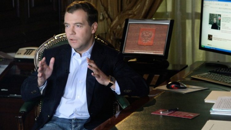 Дмитрий Медведев беше обявен за най-добрия блогър в рускоезичното интернет пространство за 2011 г. Снимка: архив, Reuters