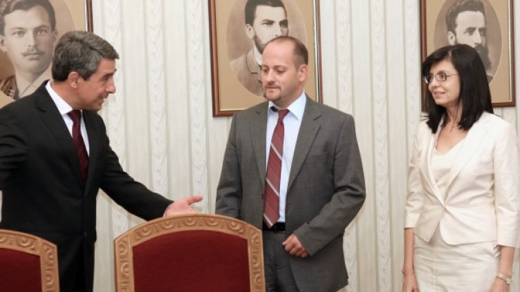 Росен Плевнелиев, Радан Кънев и Меглена Кунева Снимка: БТА