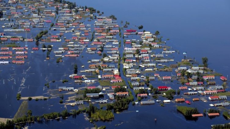 Наводнение в китайската провинция Хъйлундзян. Снимка: БТА