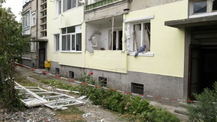 Мястото на взрива. Снимка: БТА