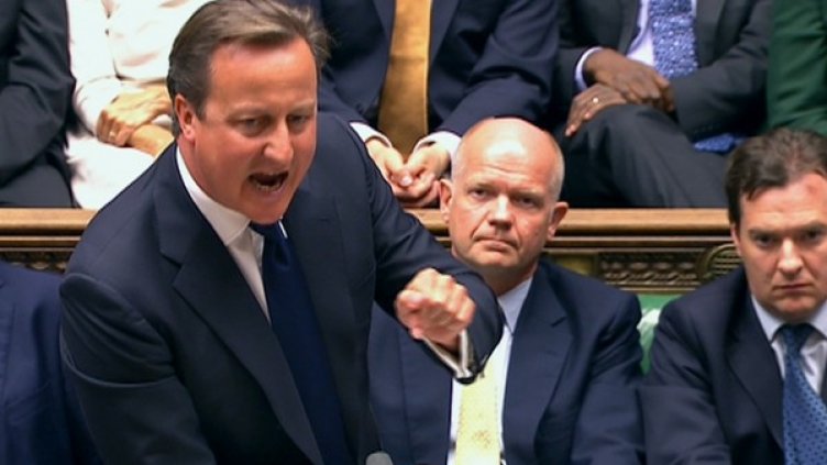 Дейвид Камерън в британския парламент. Снимка: Reuters