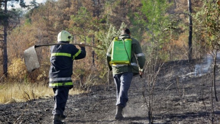 Пожарът в Ямбол. Снимка: БТА