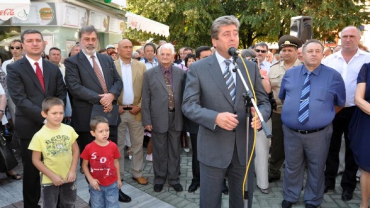 Георги Първанов посети Хасково. Снимка: БТА