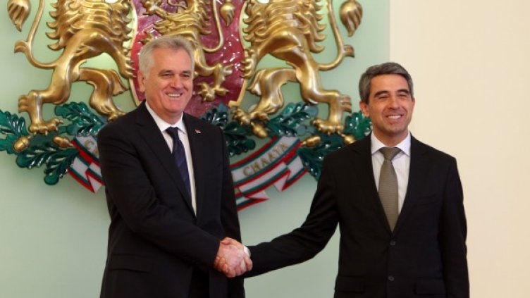 Президентът на Сърбия Томислав Николич с Росен Плевнелиев. Снимка: БТА
