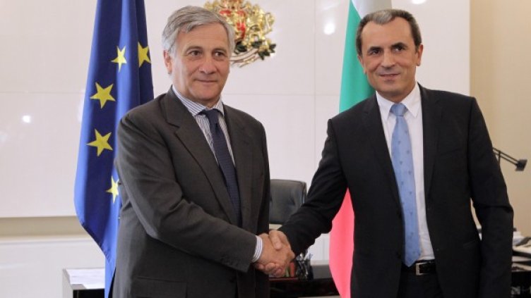 Антонио Таяни се срещна с Пламен Орешарски. Снимка: БТА