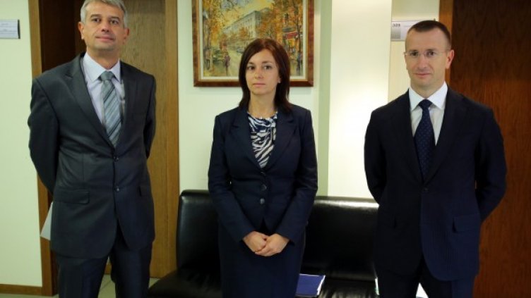 Бойко Атанасов (л), Ваня Илиева, Руси Алексиев. Снимка: БТА