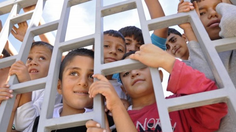 Деца на сирийски бежанци в Пъстрогор. Снимка: Булфото