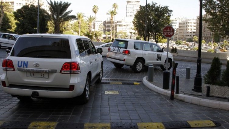 Експертите на ООН в Дамаск Снимка: Reuters