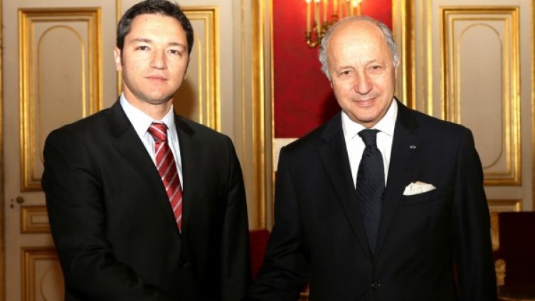 Кристиан Вигенин и Лоран Фабиюс. Снимка: МВнР