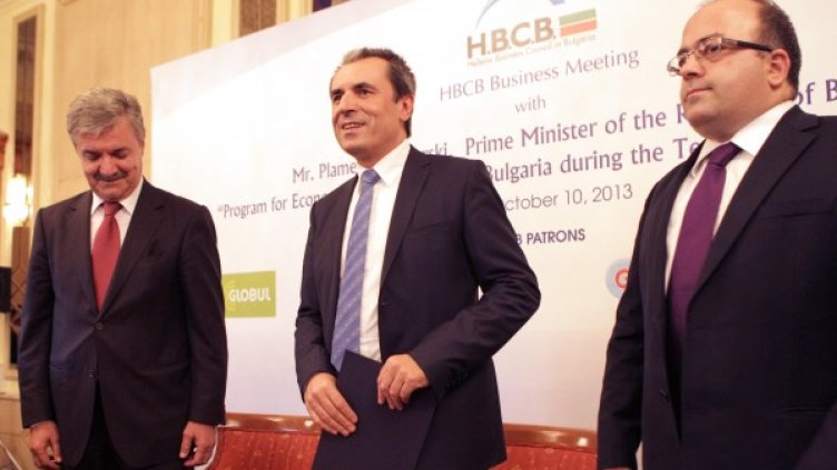 Пламен Орешарски на срещата с бизнеса. Снимка: БТА