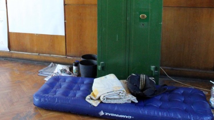 Окупацията на Ректората пордължава. Снимка: Булфото, архив