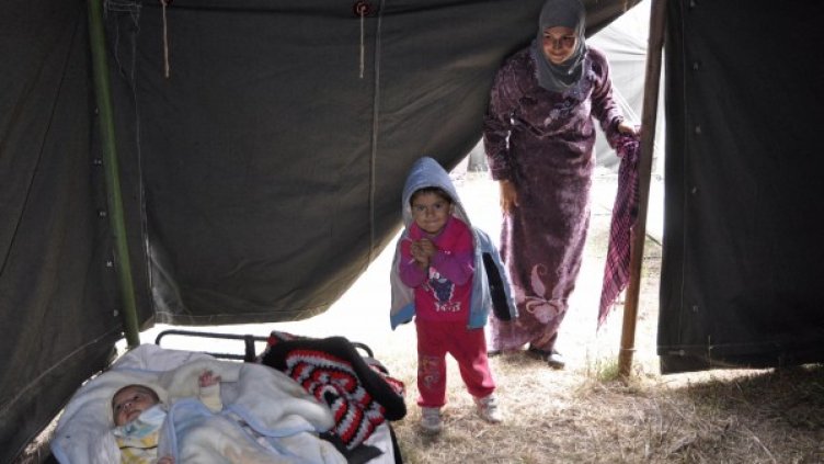 Палатки в бежанския център в Харманли. Снимка: архив, Булфото