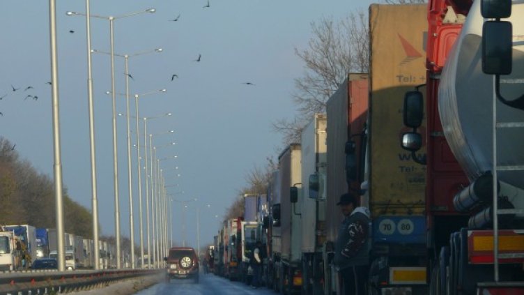 Задръстването на Дунав мост. Снимка БТА